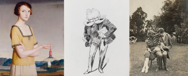 Above keyword terms from left to right: Birdcage, Moustache, Pug Above images from left to right: Winifred Radford by Meredith Frampton, Louis Napoleon Parker by Harry Furnissby, Dorothy Brett; Aldous Huxley with Lady Ottoline Morrell's pug Soie by Lady Ottoline Morrell. All images © National Portrait Gallery, London