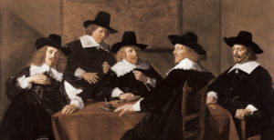 Regents of the ST Elizabeth Hospital of Haarlem by HALS, Franz (1580-1666). Baroque art. Oil on canvas. ©Mary Evans Picture Library