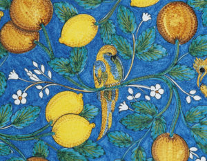 Citrus fruit, flowers and birds on a blue background ©akg-images / De Agostini Picture Lib. / A. Dagli Orti