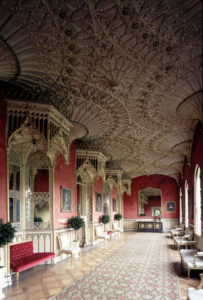 Interior of Strawberry Hill House in Twickenham, England, built by Horace Walpole from 1749.