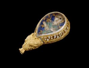‘Jewelled terminal of aestel (The Alfred Jewel)’ Image © Ashmolean Museum, University of Oxford.