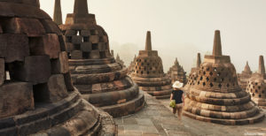Indonesia, Jawa island, Java, Central Java, Borobudur, Borobudur stupa, Buddhist temple in Central Java © Richard Taylor/4Corners Images