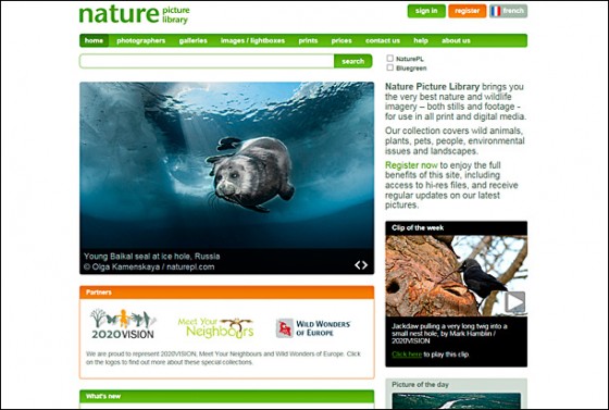 naturepl.com homepage