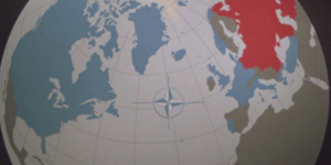 world map with nato logo