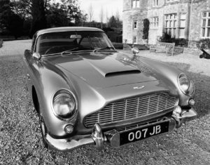 James Bond's Aston Martin DB5, used in the film Goldfinger. ©National Motor Museum/Heritage Images