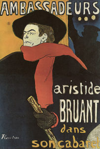 'Bruant in Ambassadeurs', 1892. Poster. Toulouse-Lautrec, Henri, de (1864-1901).©Fine Art Images/Heritage Images