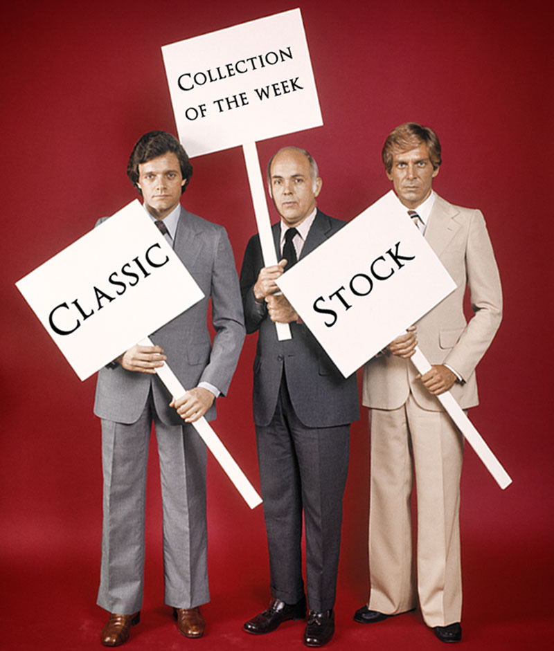 Three Serious Businessmen Men Wearing Business Suits Looking at Camera Each Carrying a Blank Protest Sign Message Placard.     Date: 1970s