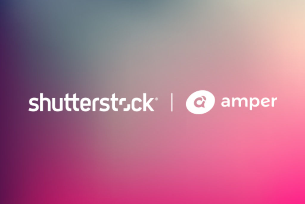 Shutterstock and Amper logos