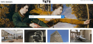 Screenshot of Tate Images Homepage