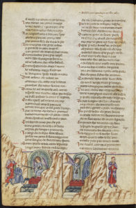 The Bodleian Libraries, The University of Oxford, MS. Holkham Misc. 48, p. 74. Divine Comedy. Purgatorio. Canto VIIII. Dante, Alighieri [author]. 1350-1375.