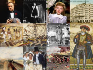 Collage of images relating to historical anniversaries
