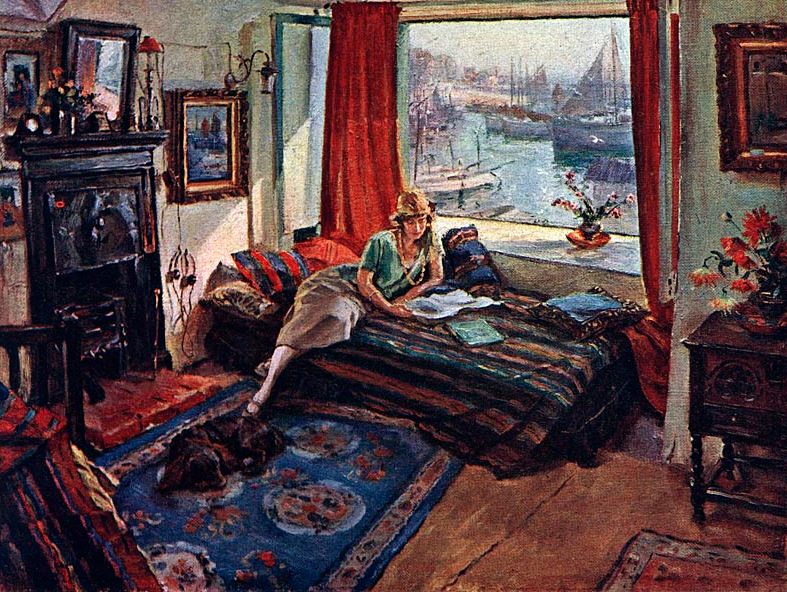 A Cosy Room by A. Akerbladt, from Colour magazine, 1 November 1928.